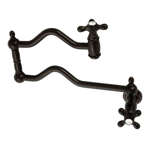 KS2105AX Heritage Wall Mount Pot Filler, Oil Rubbed Bronze